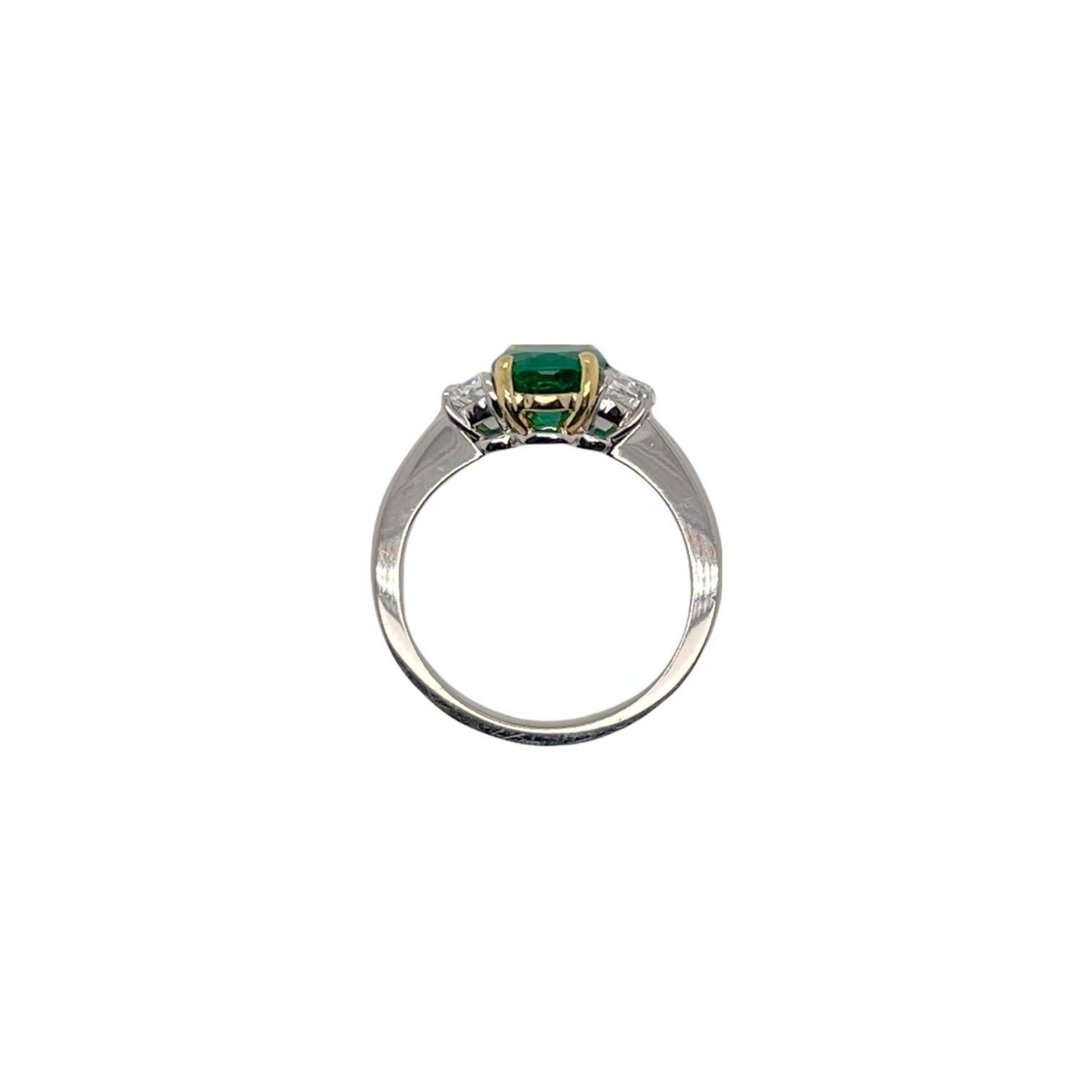 Anillo de compromiso minimalista con esmeralda de corte ovalado, anillo de compromiso exclusivo con esmeralda natural de 2 quilates, anillo de compromiso con esmeralda antigua de oro de 14 quilates