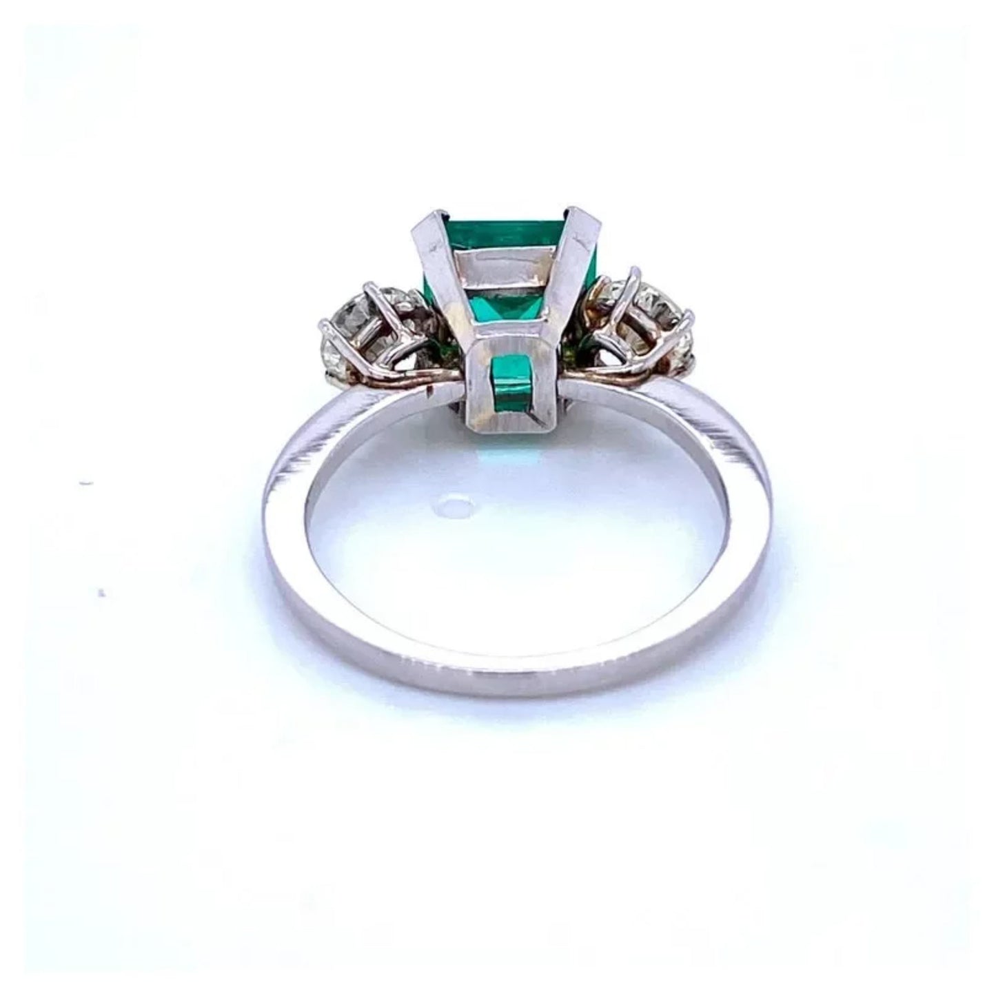 3 CT Emerald Cut Natural Emerald Engagement Ring, Unique Emerald Wedding Ring, Vintage emerald promise ring, Emerald Diamond Ring