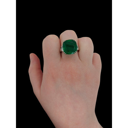 Anillo de compromiso con esmeralda natural de 7 quilates, anillo de declaración con esmeralda verde grande antigua, anillo de bodas con esmeralda certificada, anillo de declaración antigua