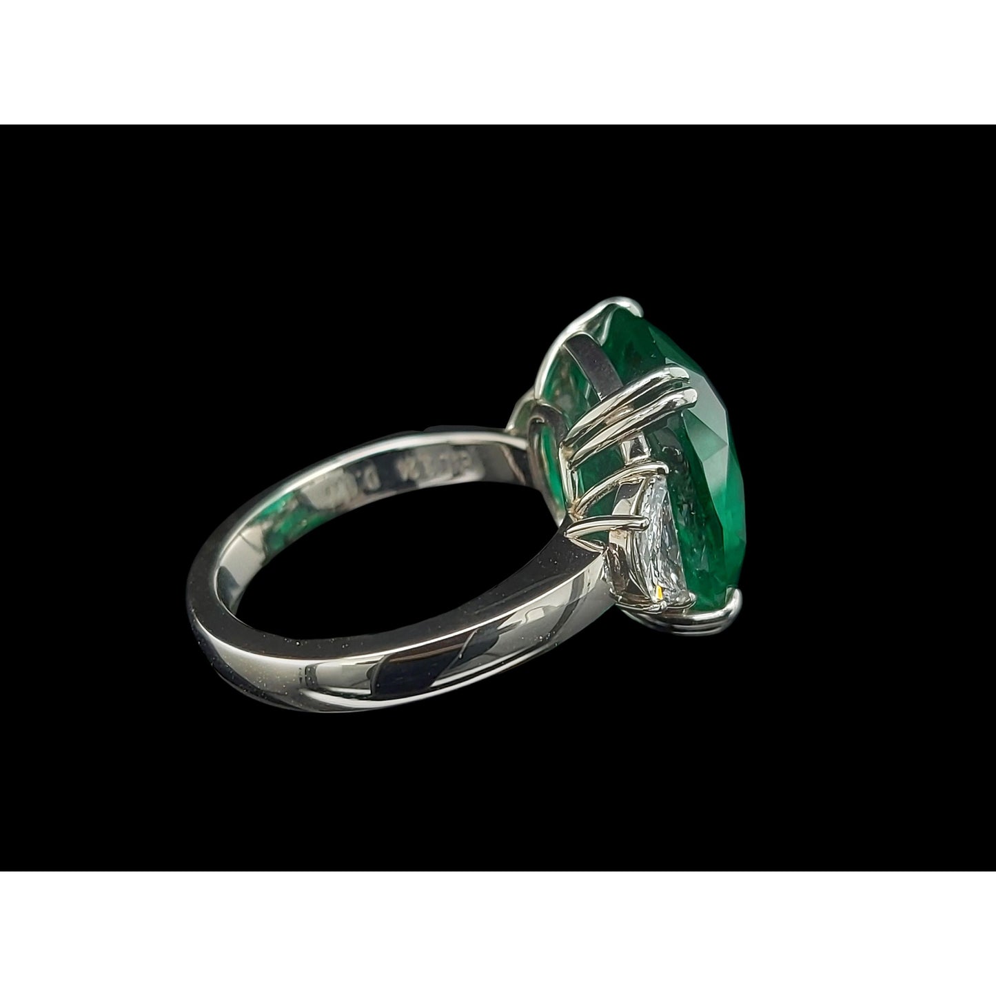 Anillo de compromiso con esmeralda natural de 7 quilates, anillo de declaración con esmeralda verde grande antigua, anillo de bodas con esmeralda certificada, anillo de declaración antigua