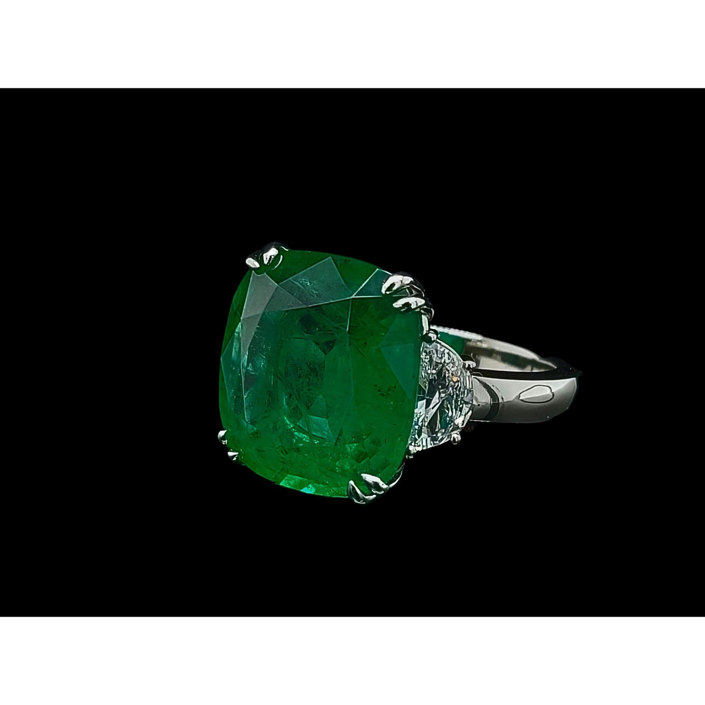 Anillo de compromiso con esmeralda natural de 7 quilates, anillo de declaración con esmeralda verde grande antigua, anillo de bodas con esmeralda certificada, anillo de declaración antigua