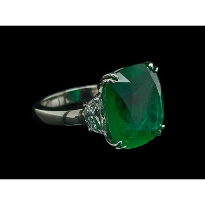 Anillo de compromiso con esmeralda natural de 7 quilates, anillo de declaración con esmeralda verde grande antigua, anillo de bodas con esmeralda certificada, anillo de declaración antigua