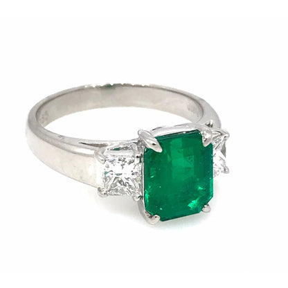 Minimalist Emerald Engagement Ring, Natural Emerald  Wedding Ring, Emerald Statement Ring for her, Emerald Gold Ring Emerald Wedding Ring