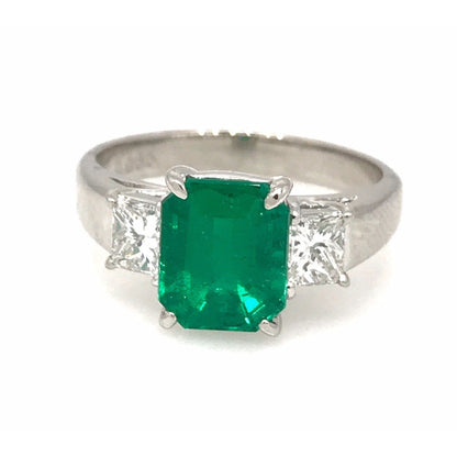 Minimalist Emerald Engagement Ring, Natural Emerald  Wedding Ring, Emerald Statement Ring for her, Emerald Gold Ring Emerald Wedding Ring