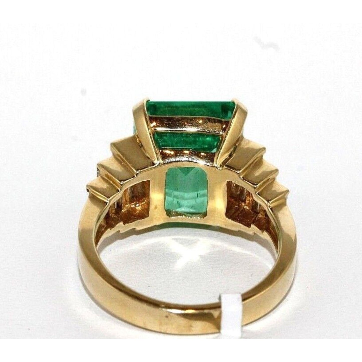 Unique Natural Emerald Engagement Ring 14K Gold Rare Certified Emerald Gold Wedding Ring for her Minimalist Emerald Statement Ring for Women