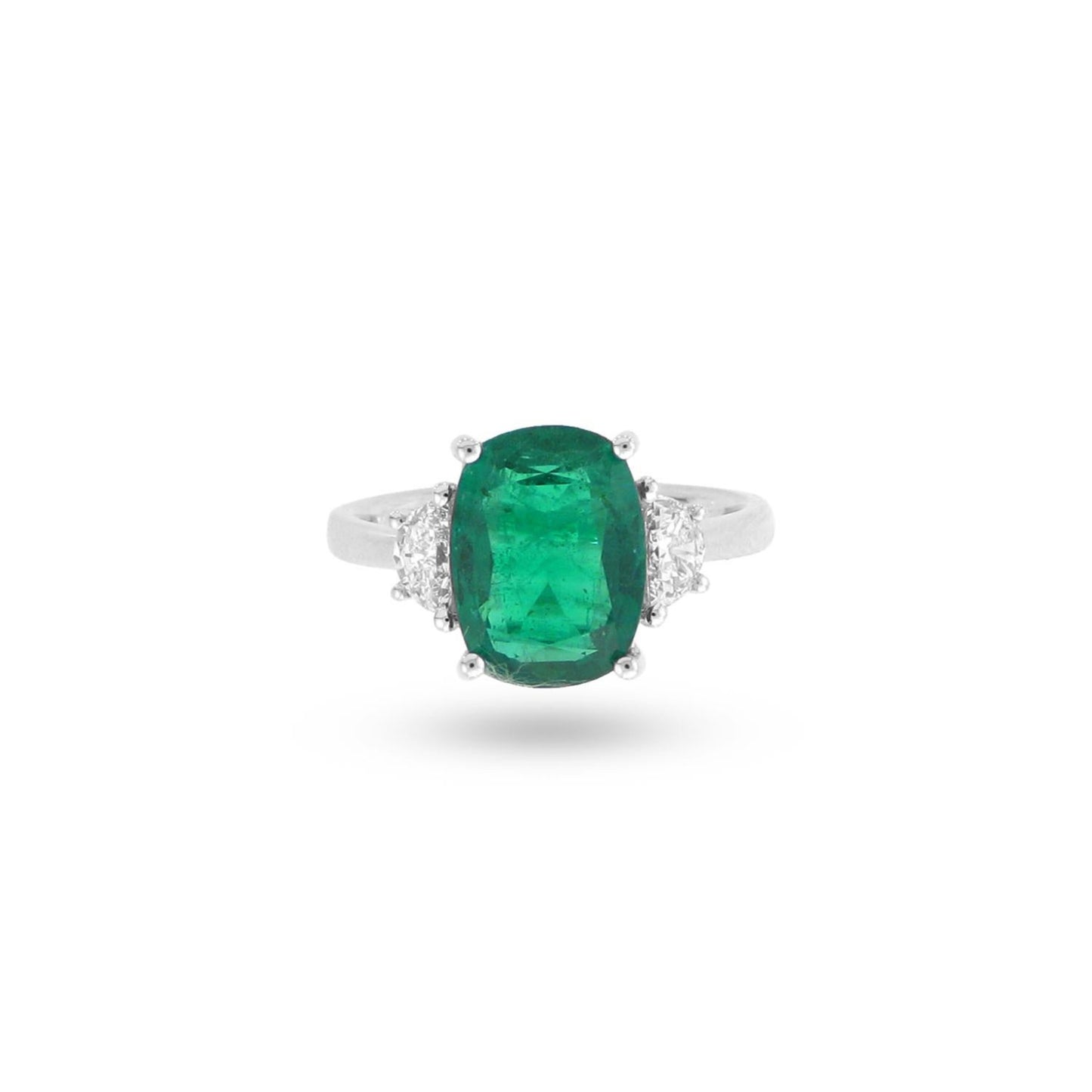 Anillo de compromiso minimalista con esmeralda de corte ovalado para mujer, anillo de bodas con esmeralda natural y diamantes, anillo de oro con esmeralda, anillo llamativo para ella