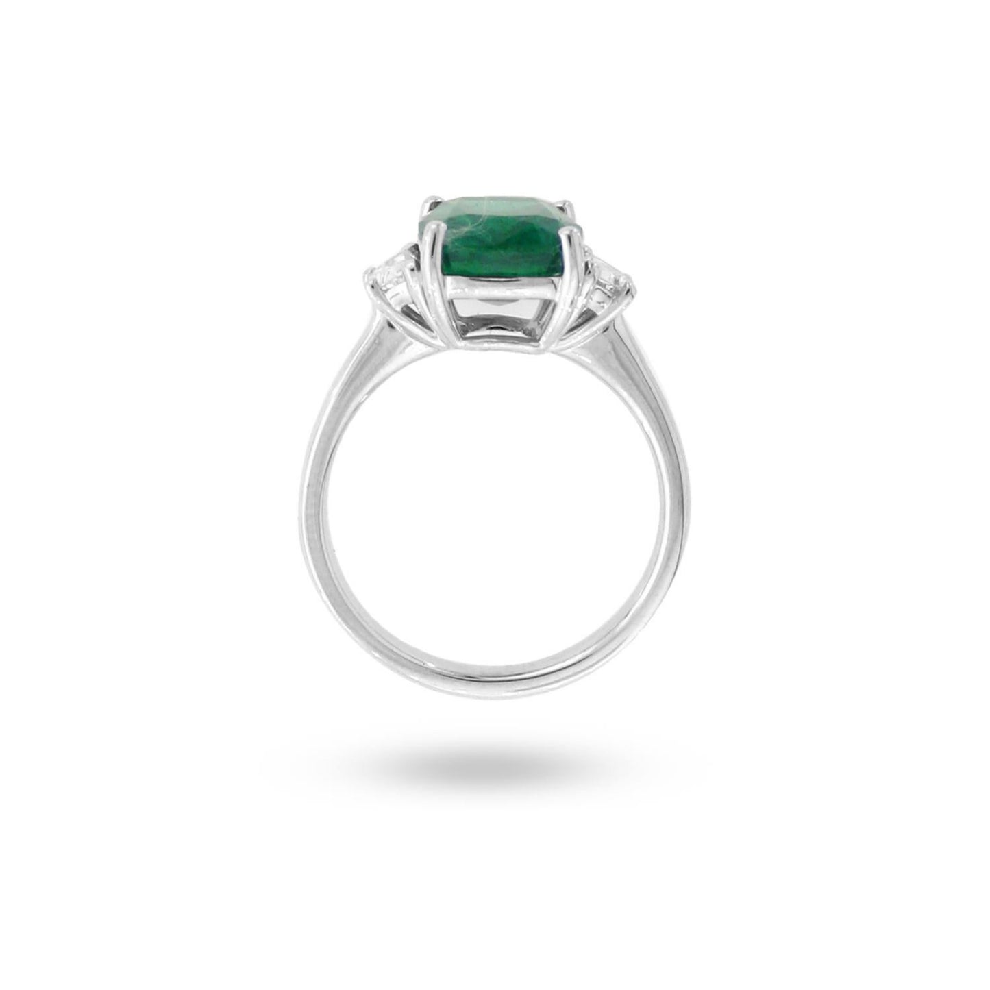 Anillo de compromiso minimalista con esmeralda de corte ovalado para mujer, anillo de bodas con esmeralda natural y diamantes, anillo de oro con esmeralda, anillo llamativo para ella