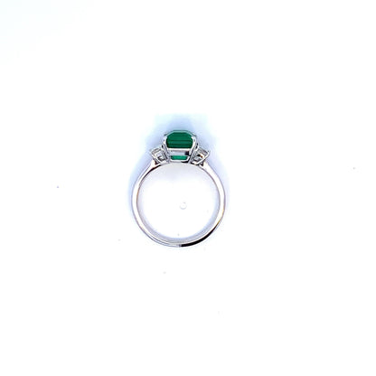 Anillo de compromiso antiguo con esmeralda de 2 quilates, anillo de compromiso minimalista con esmeralda natural y diamantes, anillo de oro con esmeralda exclusivo, anillo llamativo para ella