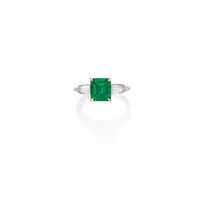 Minimalist 2 Carat Emerald Engagement Ring, 14K Gold Natural Emerald and Diamond Engagement Ring for Her, Wedding Ring, Statement Ring