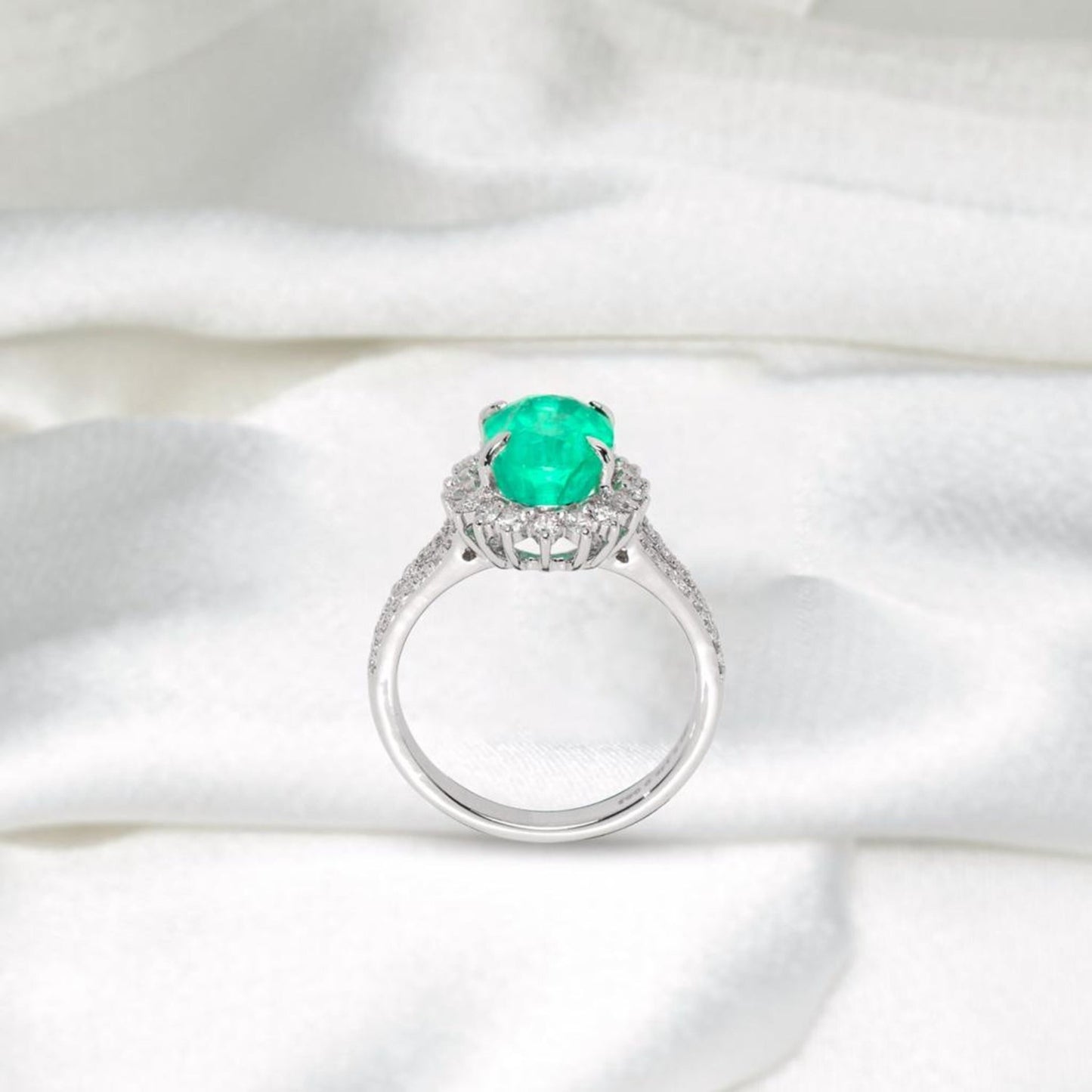 14K Gold Natural Emerald Engagement Ring Antique Emerald Diamond Statement Ring Unique Emerald Wedding Ring Birthstone Promise Ring For Her